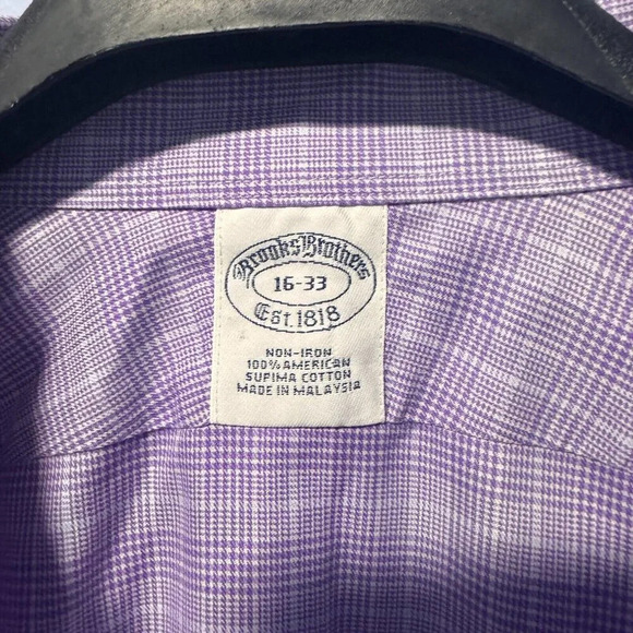 brooks‎ Brothers purple 100%  cotton shirt - Picture 3 of 4
